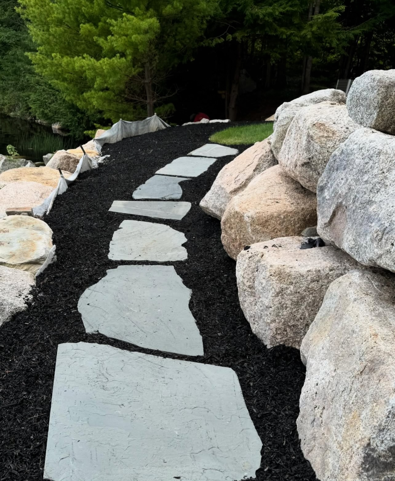 Walkway leading to garden area